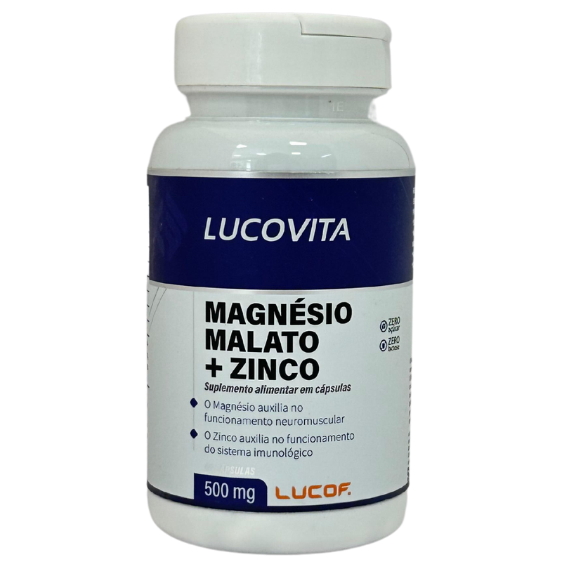 MagnésioMalato + Zinco - Lucof 500mg