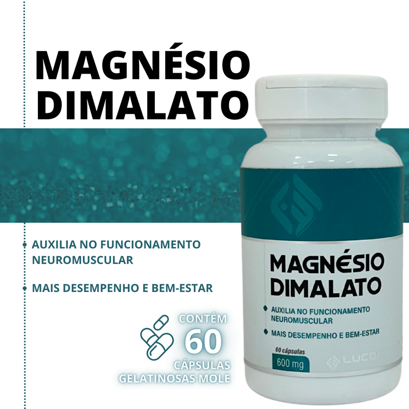 Magnésio Dimalato - Lucof 600mg