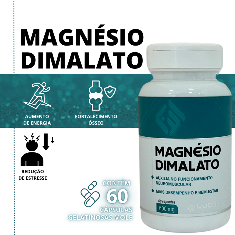 Magnésio Dimalato - Lucof 600mg